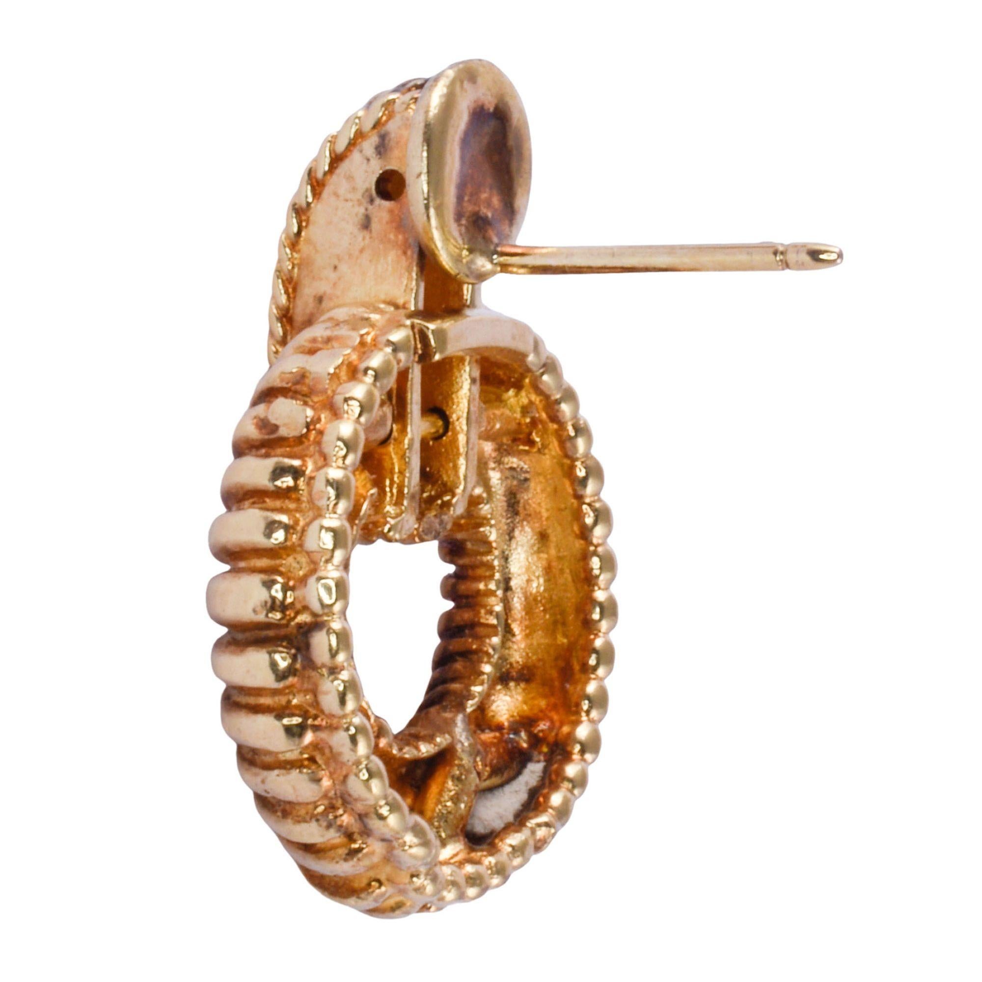 Ohrringe im Tür-Knocker-Stil aus 18 Karat Gold im Zustand „Gut“ im Angebot in Solvang, CA