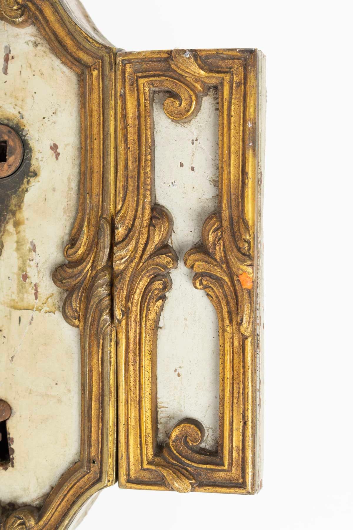 Napoleon III Door Lock, Large Decoration, 19th Century, with Key For Sale