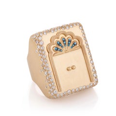 Door of Prosperity Ring in 18k Gold with Diamonds by Nada Ghazal Fine Jewelry