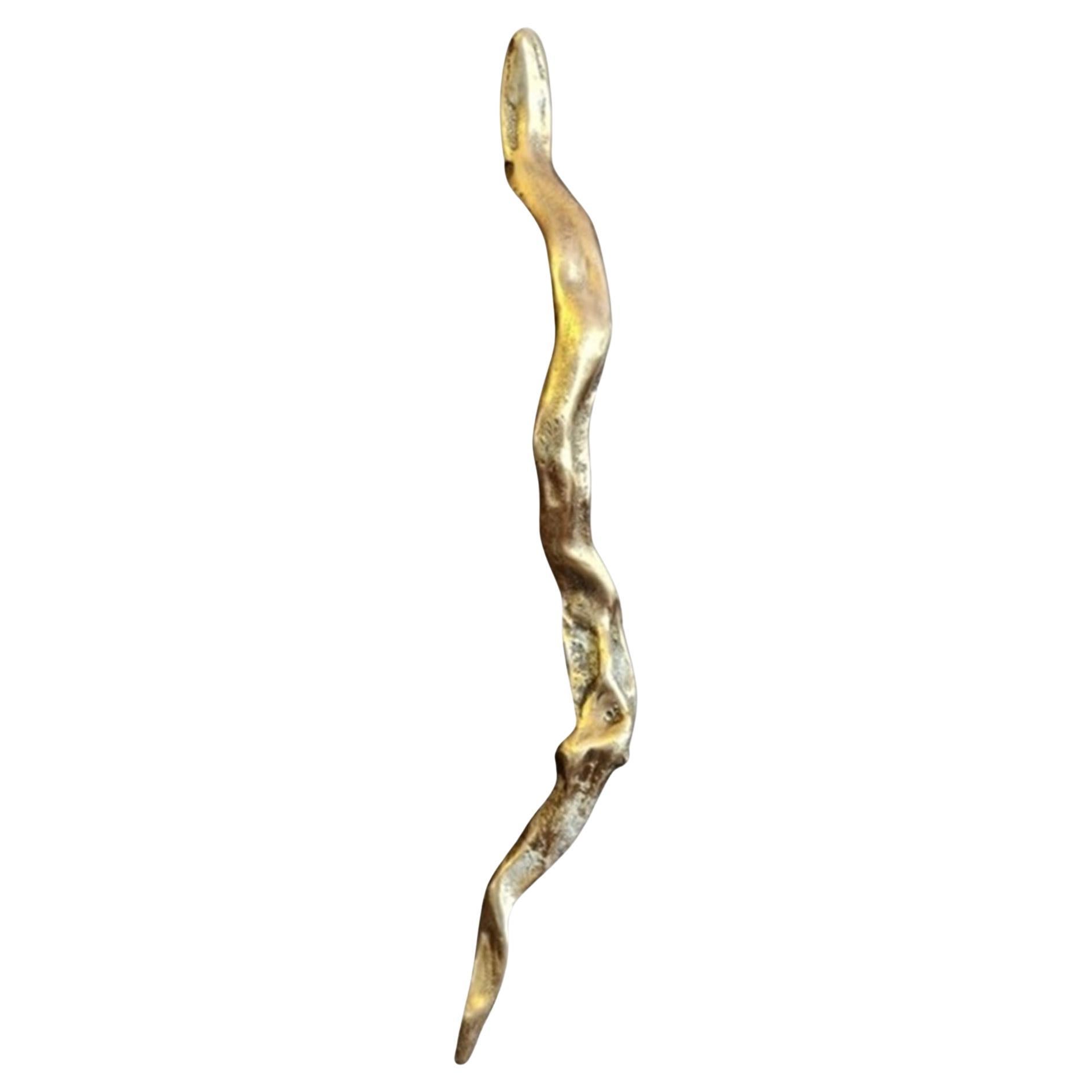 Tirador de puerta PT/E/12 : La naturaleza reimaginada en latón macizo 70 cm en venta