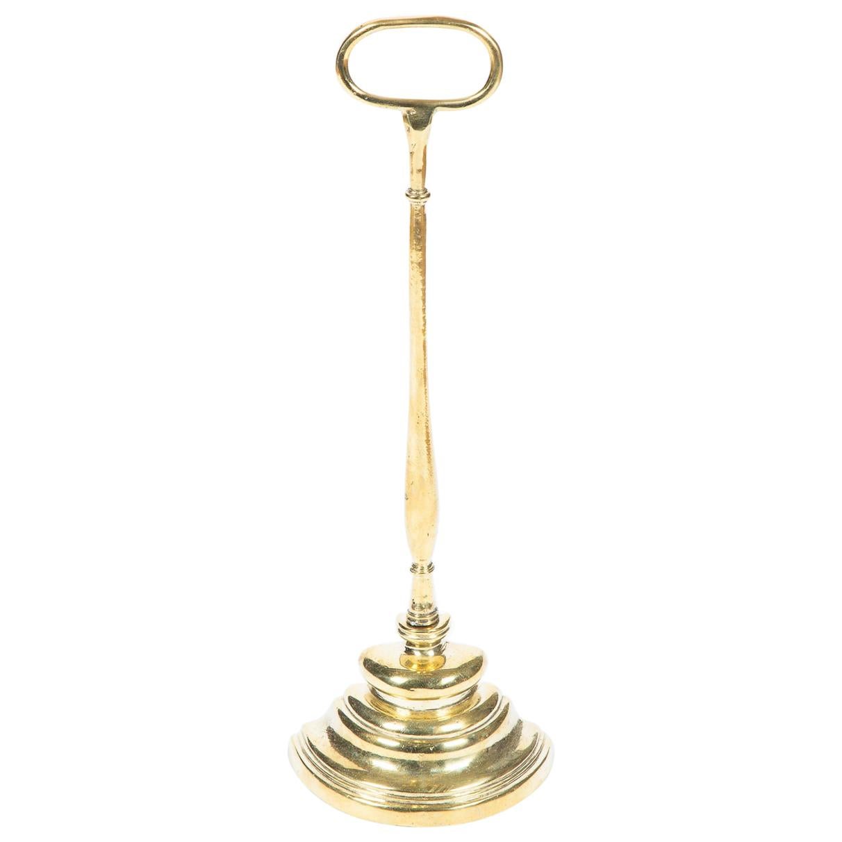 Door Stop, English, 19th Century, Brass with Weighted Base