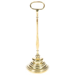 Door Stop, English, 19th Century, Brass with Weighted Base