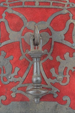 Doorknocker on Later Base. Wrought Iron, Etc. Spain, 17th Century