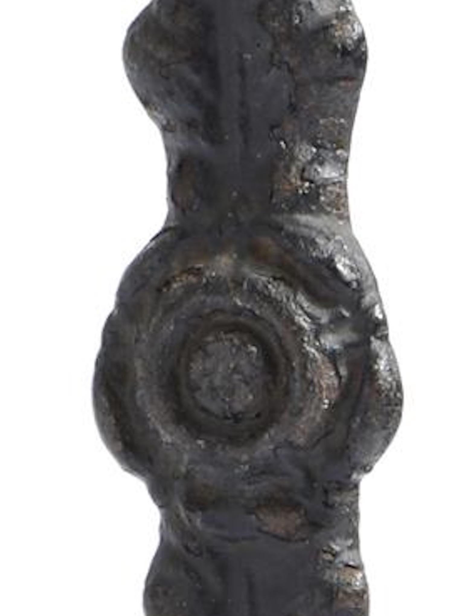 Tope de puerta, Siglo XIX, Victoriano inglés, Hierro fundido, Campana, Cuerda retorcida Británico en venta