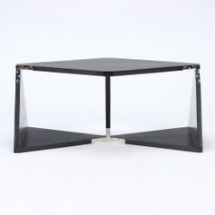 "Doppelgänger" Ebonized Solid Teak Multifunctional Shelf / Bench / Coffee Table