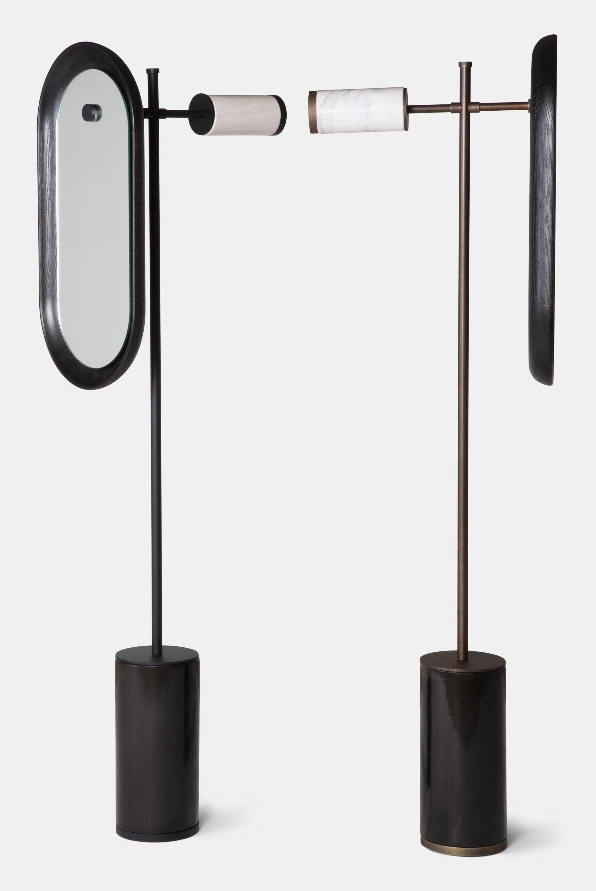 Modern Doppelganger Stand Mirror For Sale