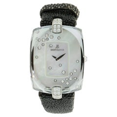 Doppia By Bertolucci Stainless Steel Diamond and Mother of Pearl Dress