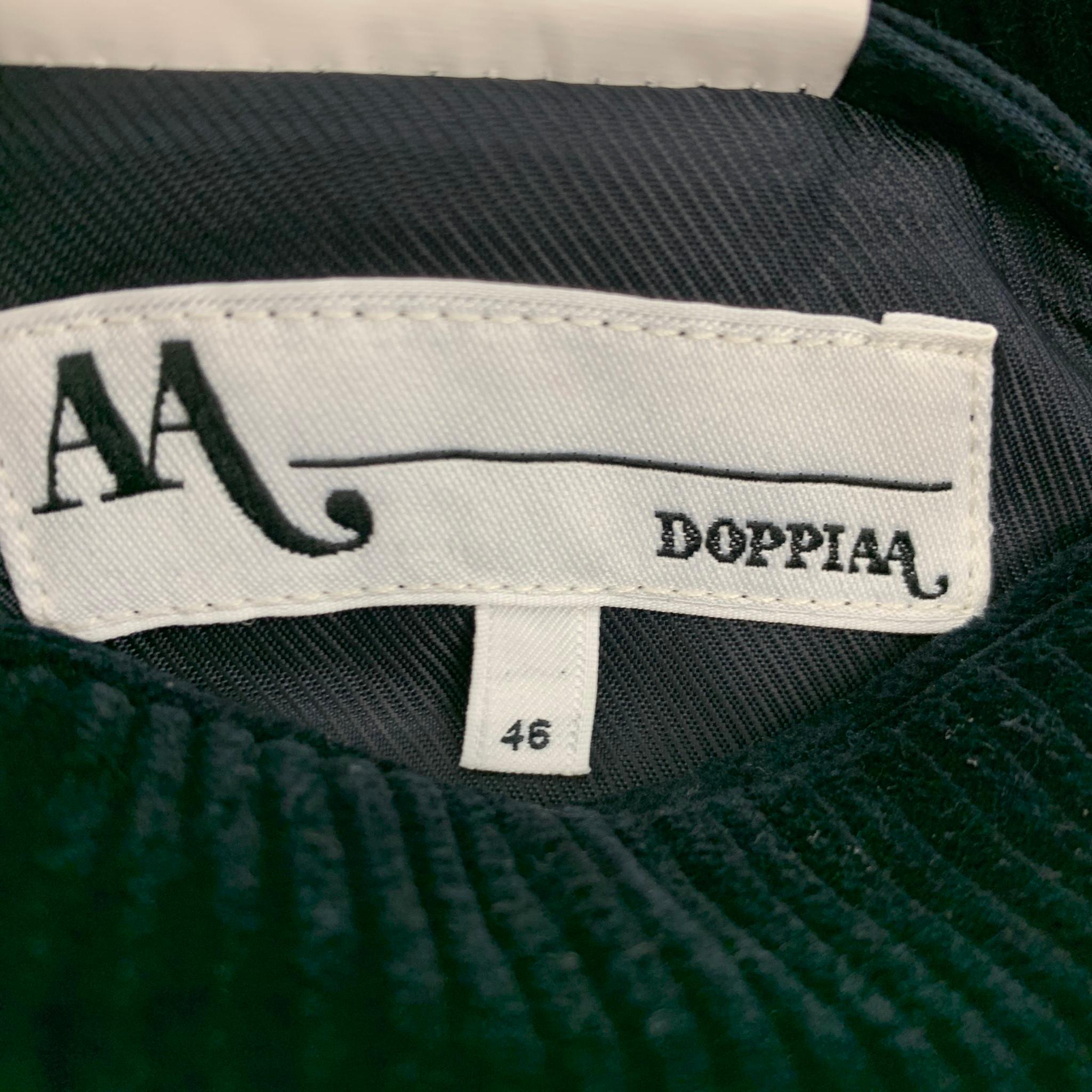 DOPPIAA Size 36 Navy Corduroy Cotton Double Breasted Sport Coat In Good Condition In San Francisco, CA