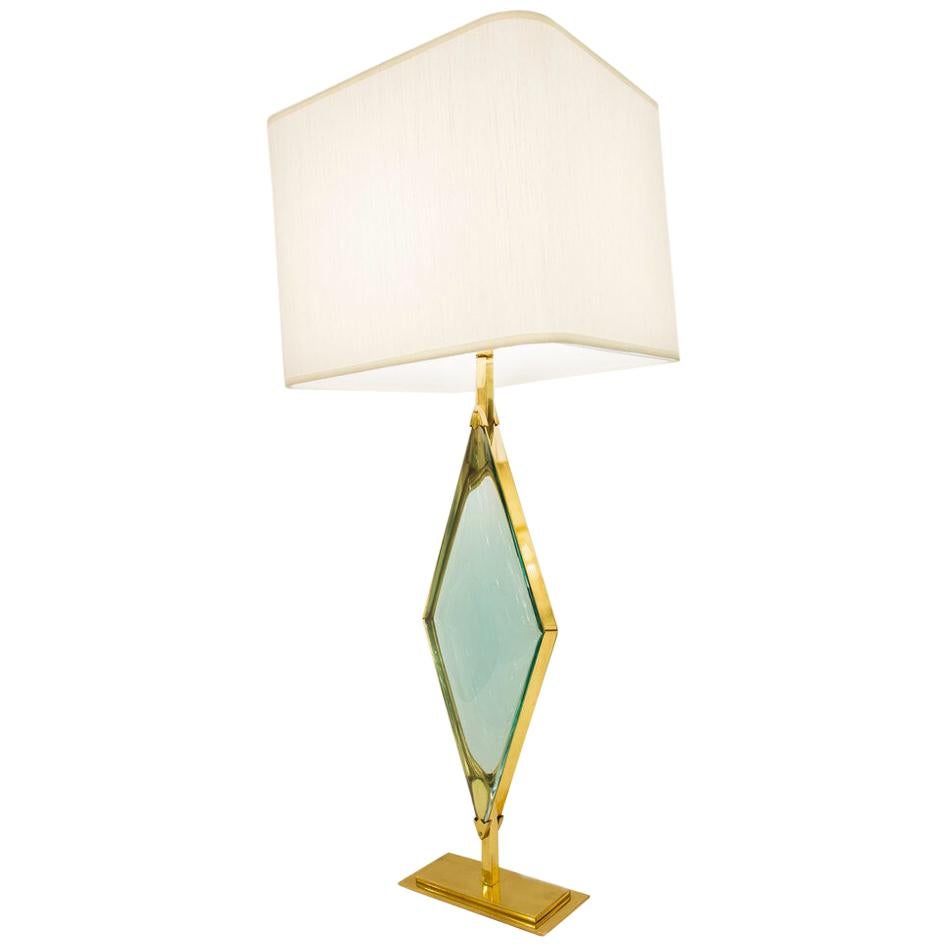 Yellow (POLISHED BRASS) Doppio Rombo Table Lamp by form A