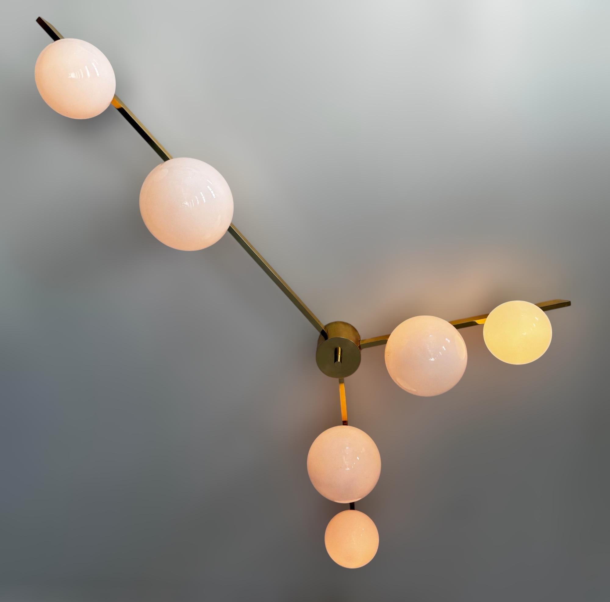 Mid-Century moderno Doppio Trio Globe con montaggio ad incasso in vendita