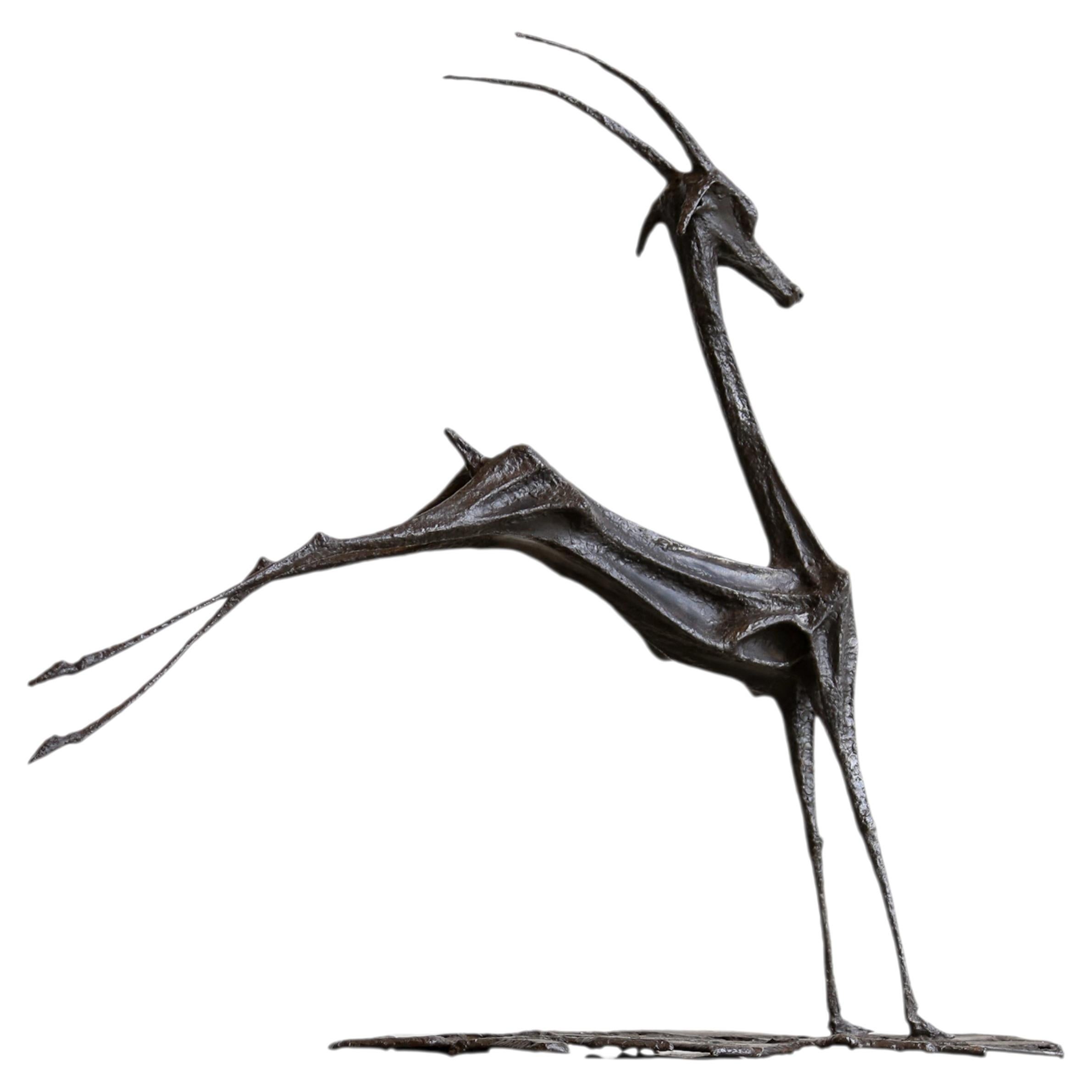 Dora Arduini Bronze Gazelle Sculpture, Italy 1970s For Sale