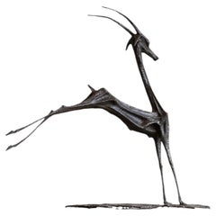 Dora Arduini Bronze Gazelle Sculpture, Italy 1970s
