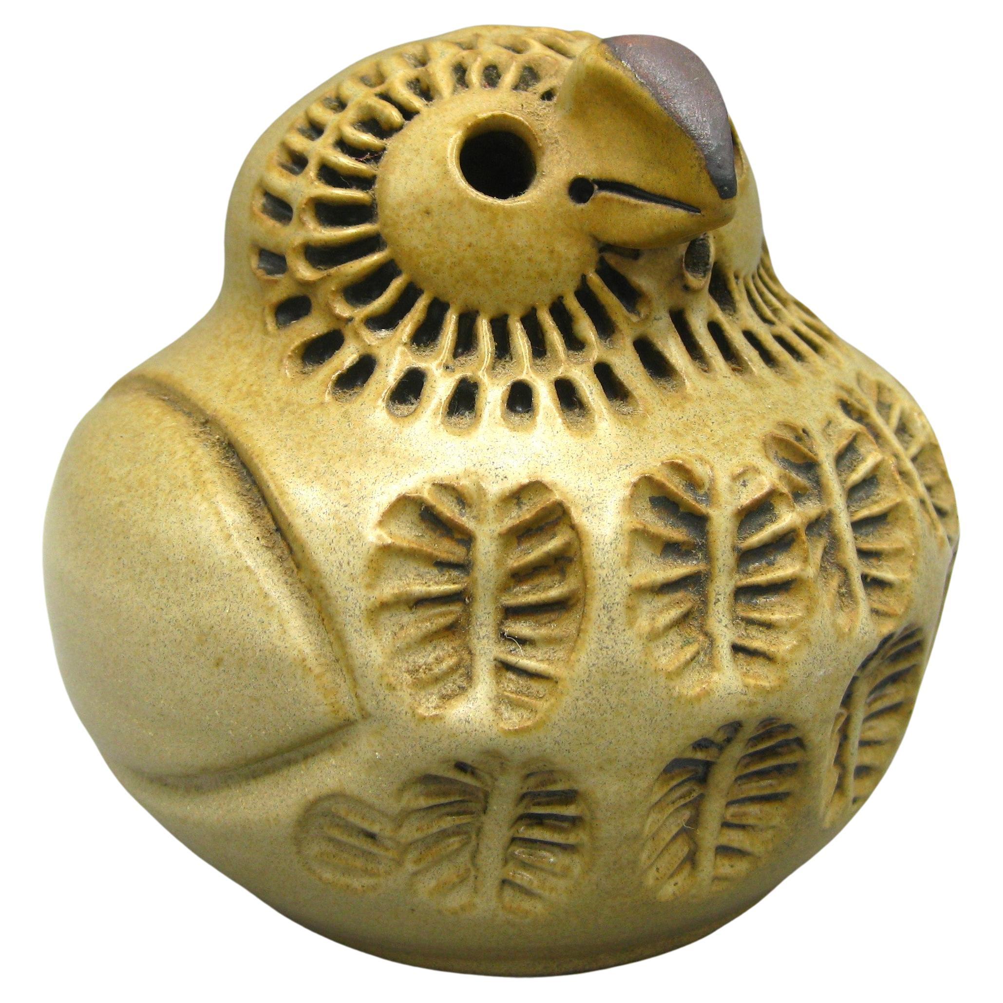 Dora De Larios California Pottery Diseño Cerámica Figurilla Búho Escultura