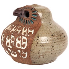 Vintage Dora De Larios Ceramic Owl Sculpture