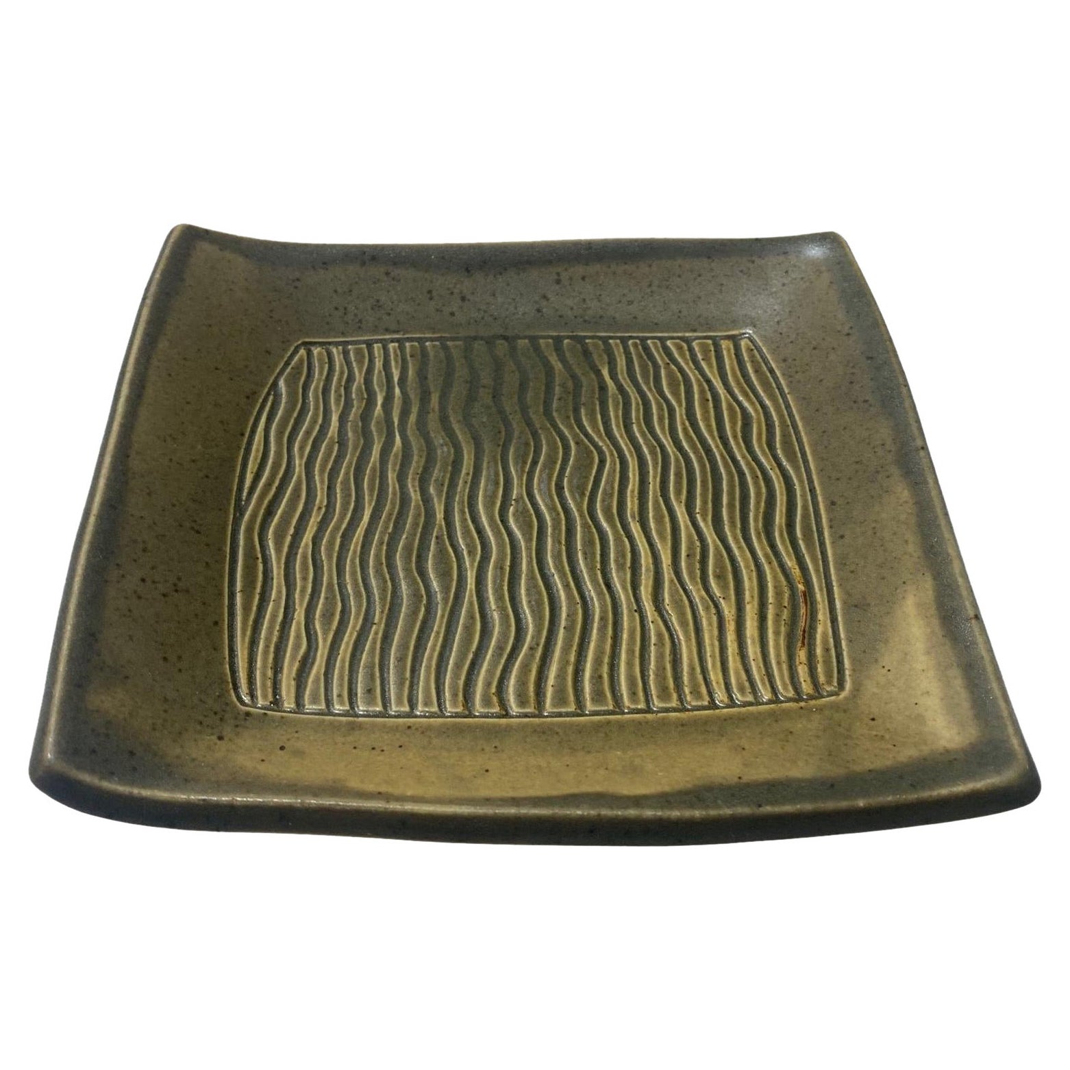 Dora De Larios Signée Mexican American California Studio Pottery Art Plate en vente