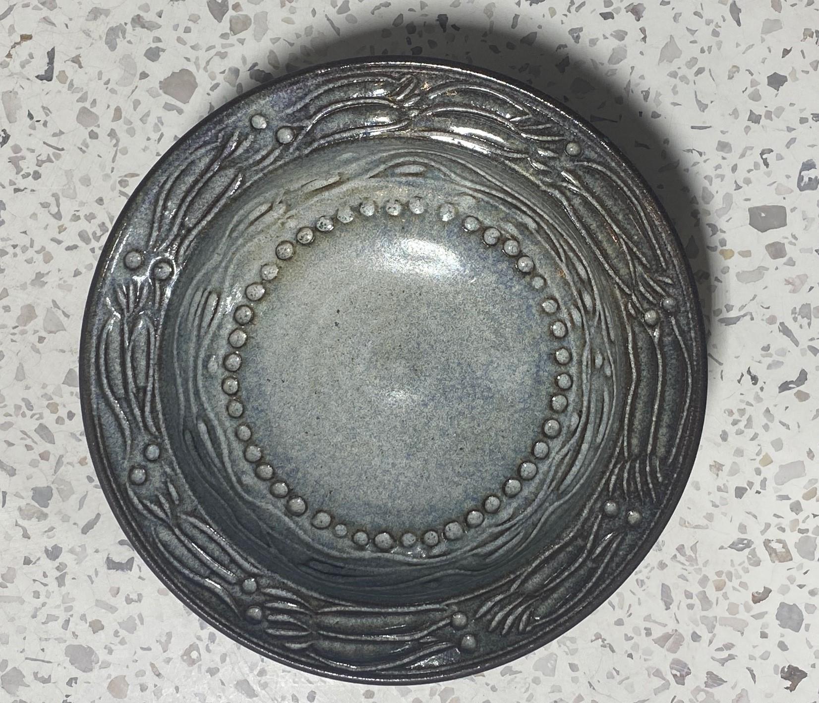 Stoneware Dora De Larios Signed Mexican American California Studio Pottery Large Art Bowl For Sale