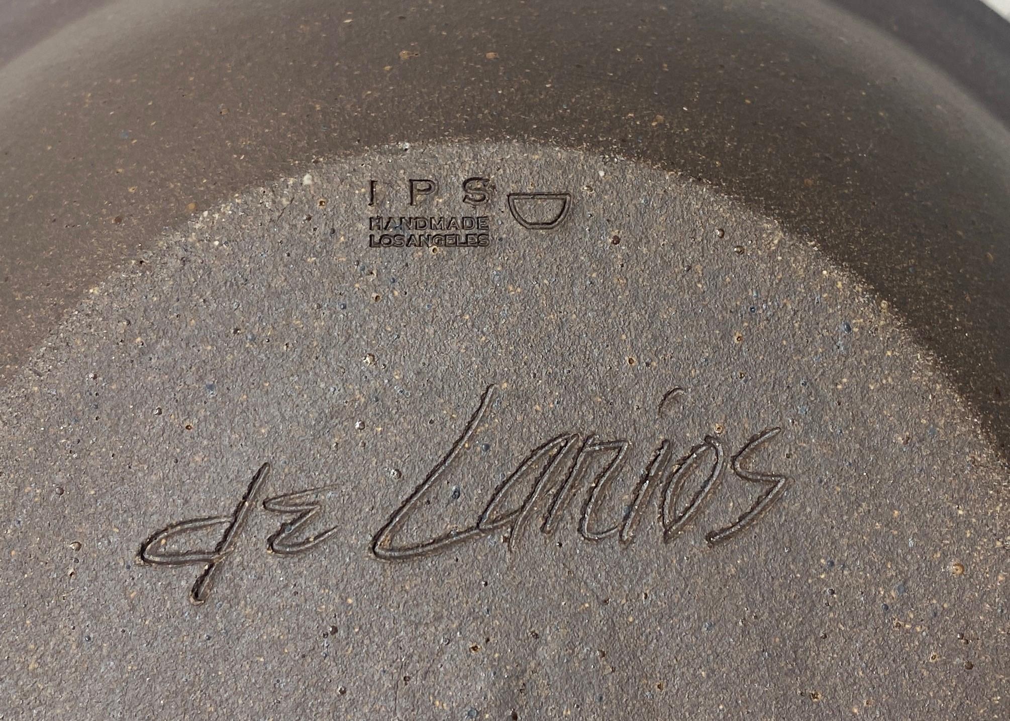 Dora De Larios Signed Mexican American California Studio Pottery Large Art Bowl For Sale 3