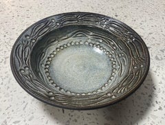 Dora De Larios Firmado Mexican American California Studio Pottery Cuenco grande de arte