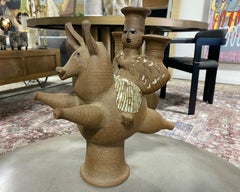 Sculpture en poterie d'atelier mexicaine et californienne signée Dora De Larios