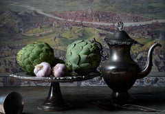 Alcachofas con Tetera. From The Bodegones still life color photography  series