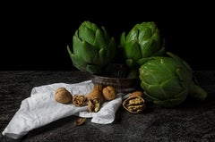 Alcachofas con nueces. From The Bodegones still life color photography Series