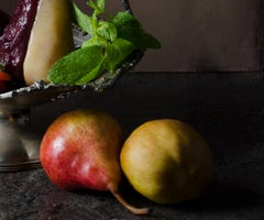 Peras en almíbar de vino rojo III. Aus der Serie Bodegones