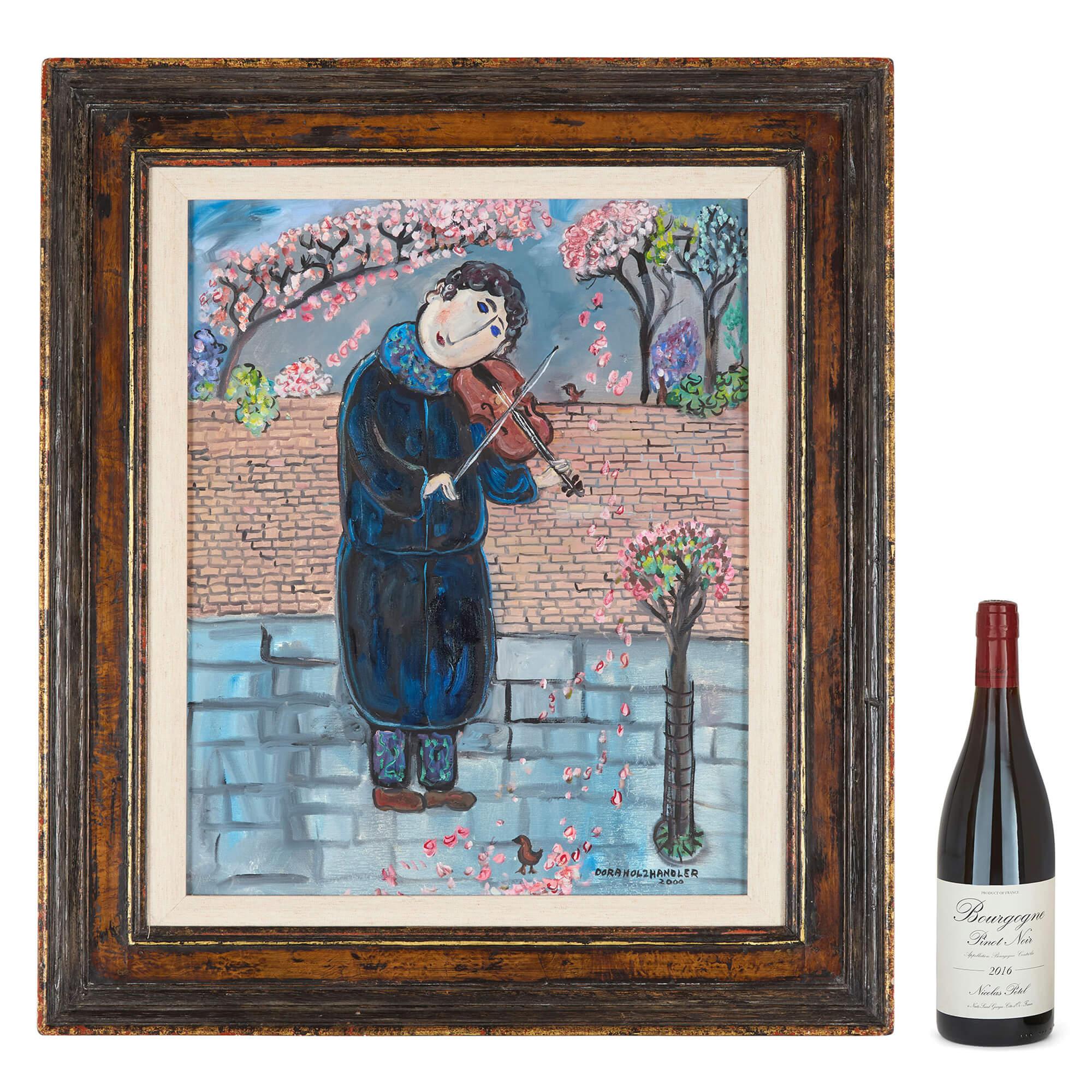 Die Geigerin im Frühling