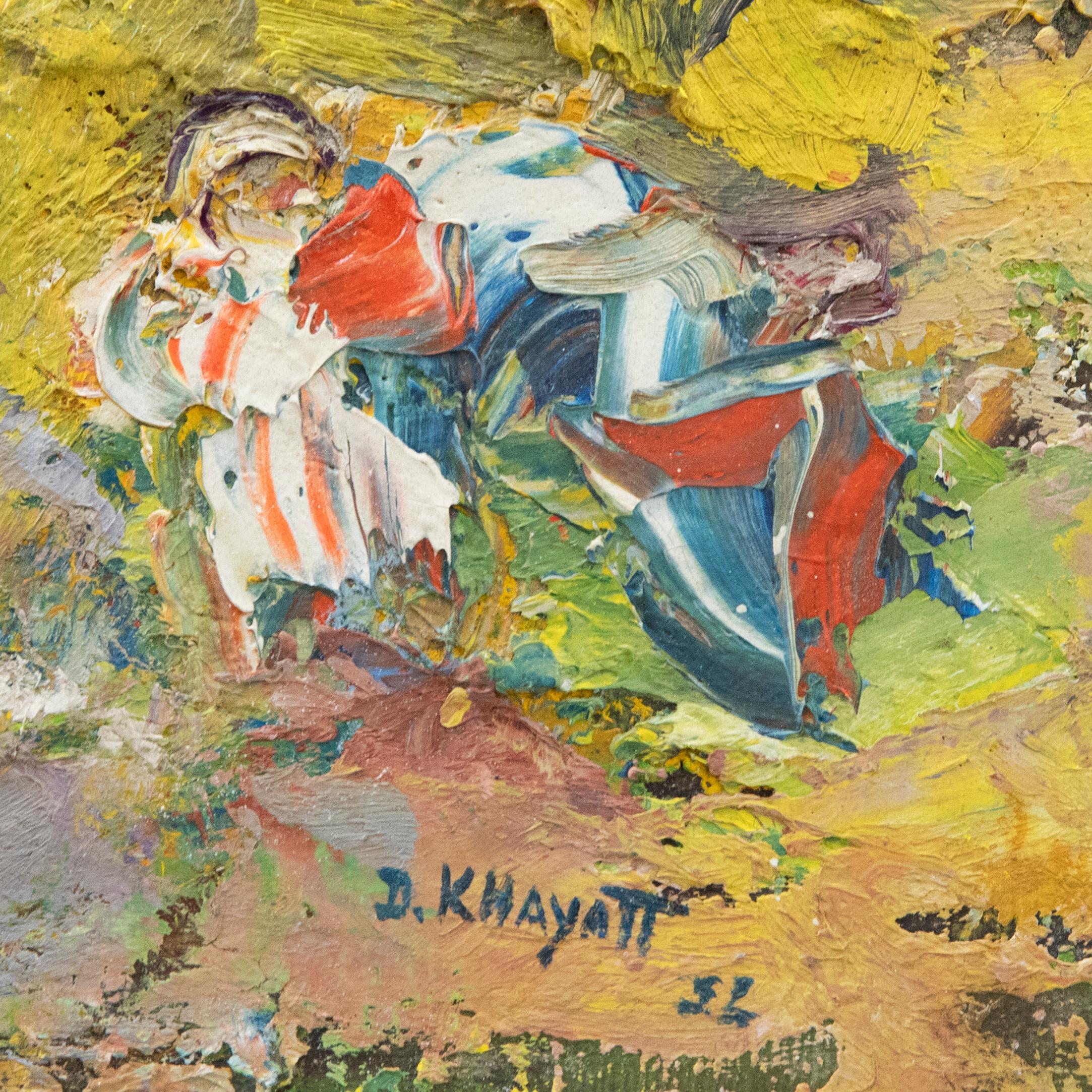 Dora Khayatt (1912-1986) - 1949 Oil, Impasto Landscape 3