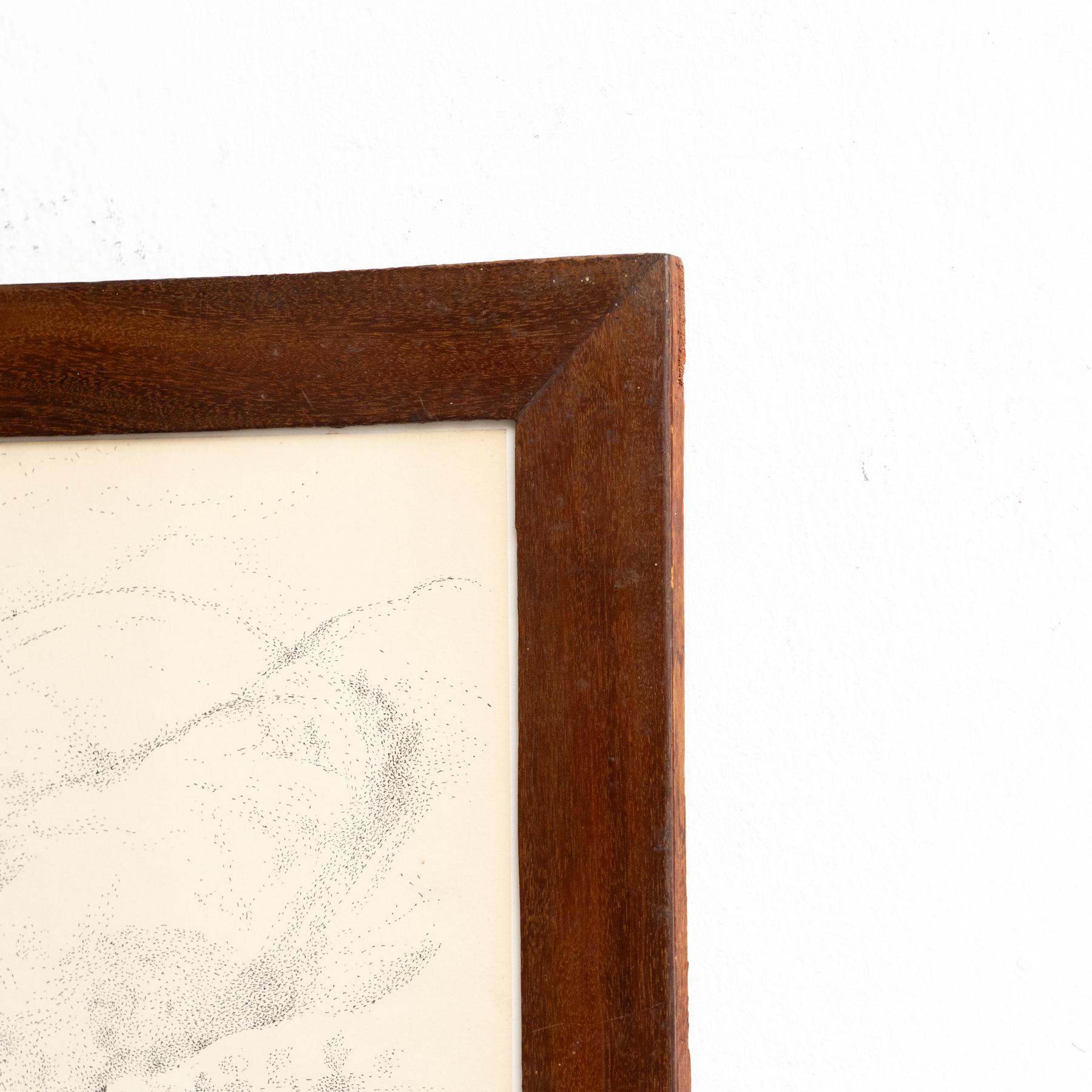 Disegno puntinista firmato a mano e incorniciato di Dora Maar in vendita 4