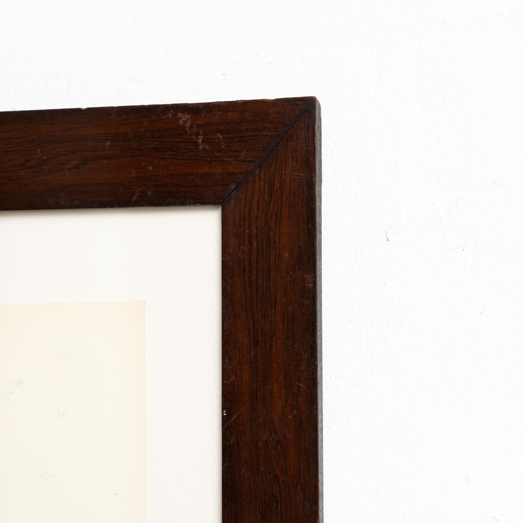 Dora Maar Framed Hand Signed Pointillist Drawing For Sale 2