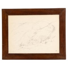 Disegno puntinista firmato a mano e incorniciato di Dora Maar