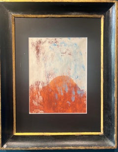 Abstrakte Landschaft Ölgemälde auf Papier cm 21 x 26 1960 ca