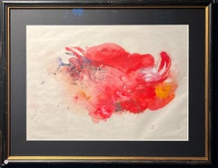"Rot  Komposition"  Öl auf Papier cm. 43 x 30