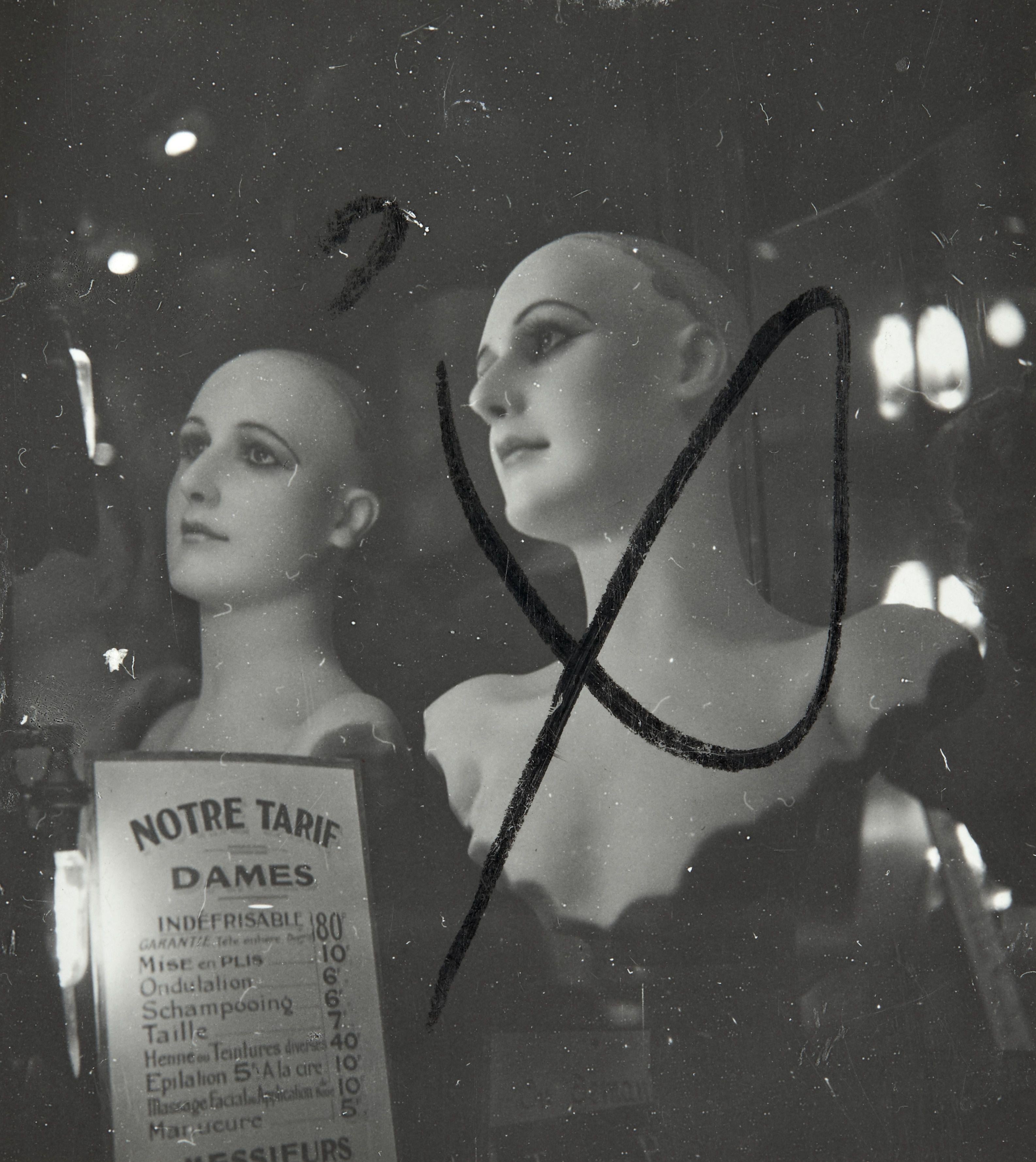 Window Display (Hairdresser's), c.1935 - Dora Maar (Vintage Contact Print)