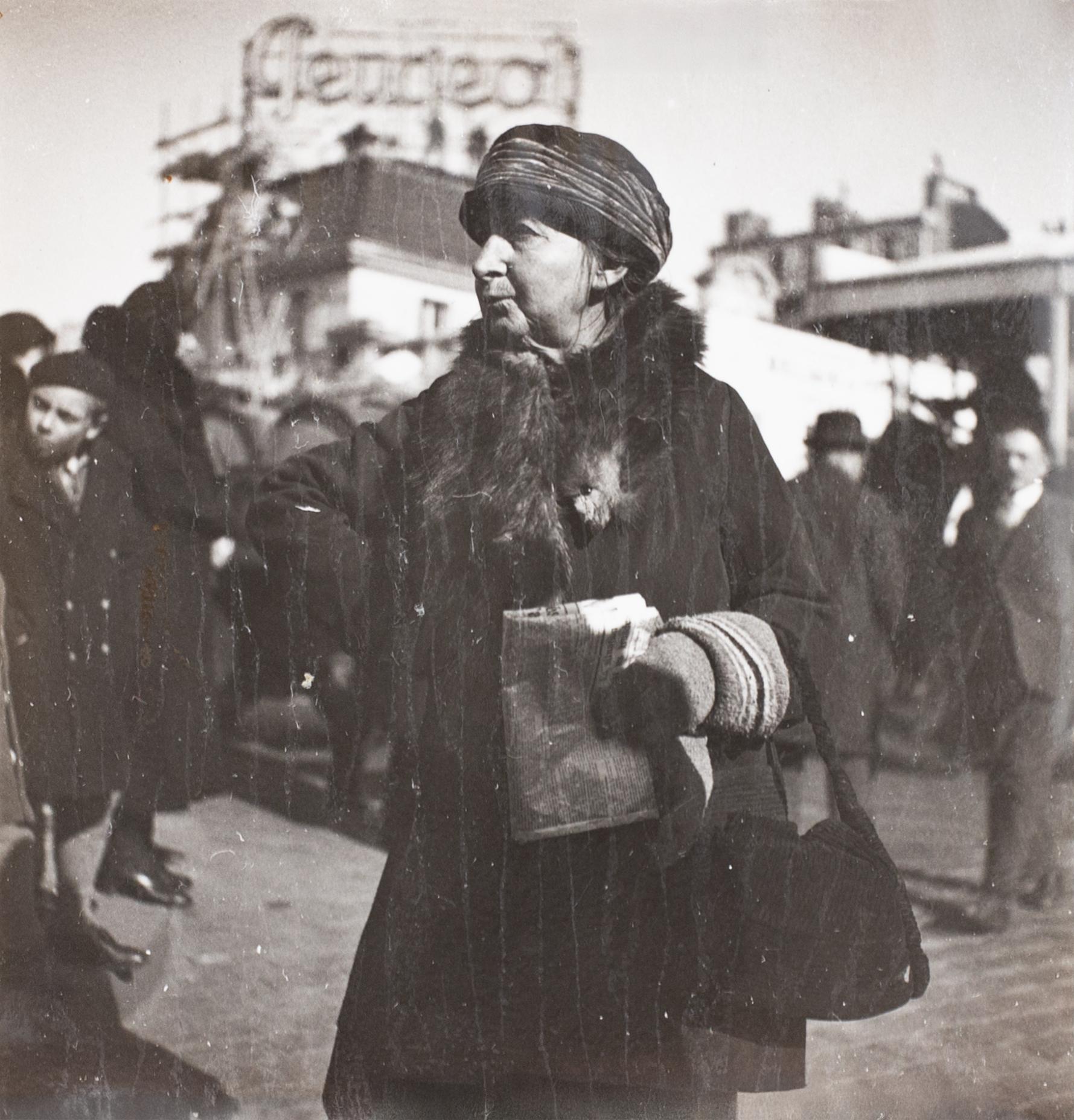 Woman with a Fur Collar, Paris, c.1935 - Dora Maar (Vintage Contact Print)
