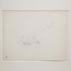 Dora Maar Pointillist Drawing, Black Ink on Paper, Mid-Century Modern
