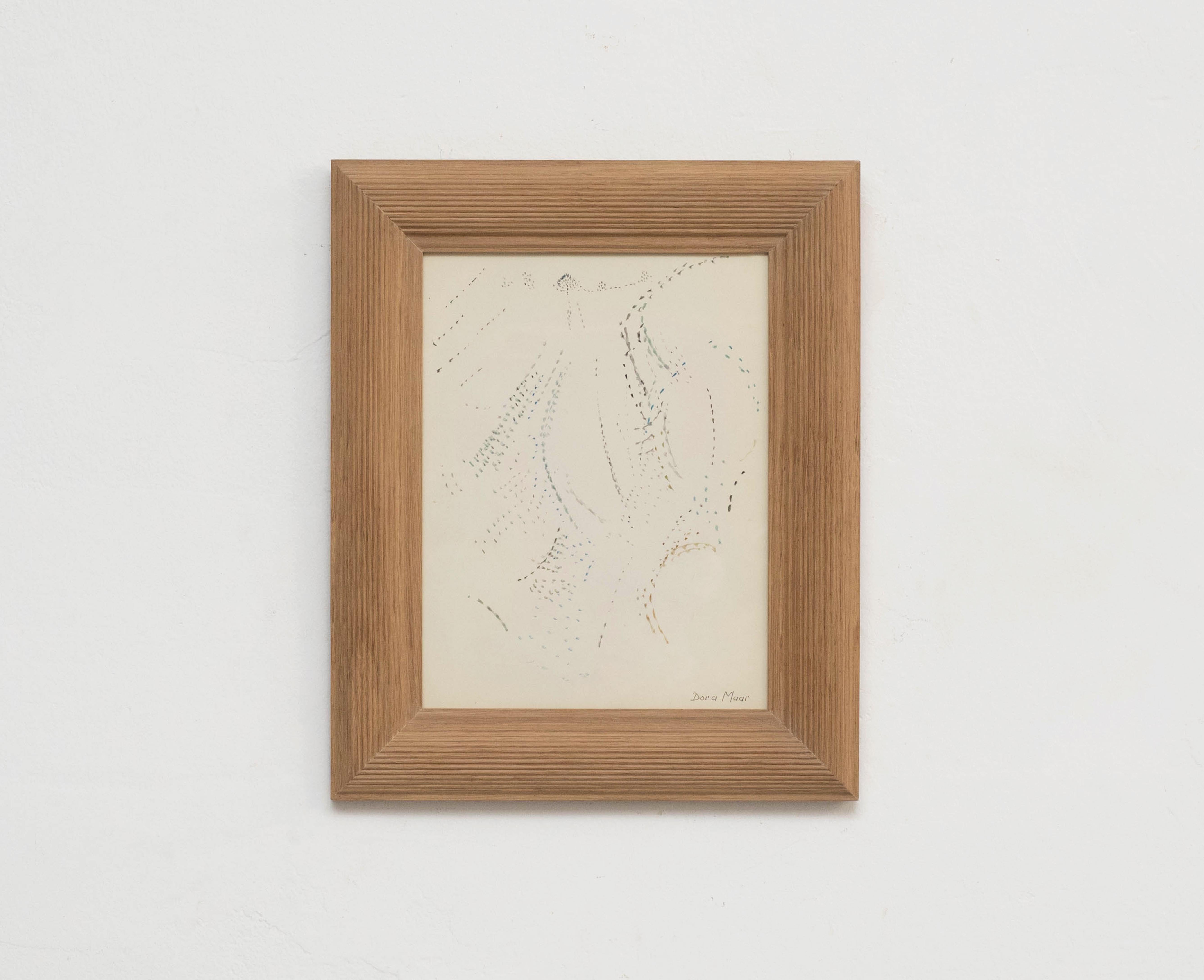 Pointillistische Komposition von Dora Maar.

Echtheitsstempel der Auktion, die 1998 in Paris stattfand.
Zweite Zeichnung auf der Rückseite.
20. Jahrhundert, undatiert.

In gutem Originalzustand mit geringen alters- und gebrauchsbedingten