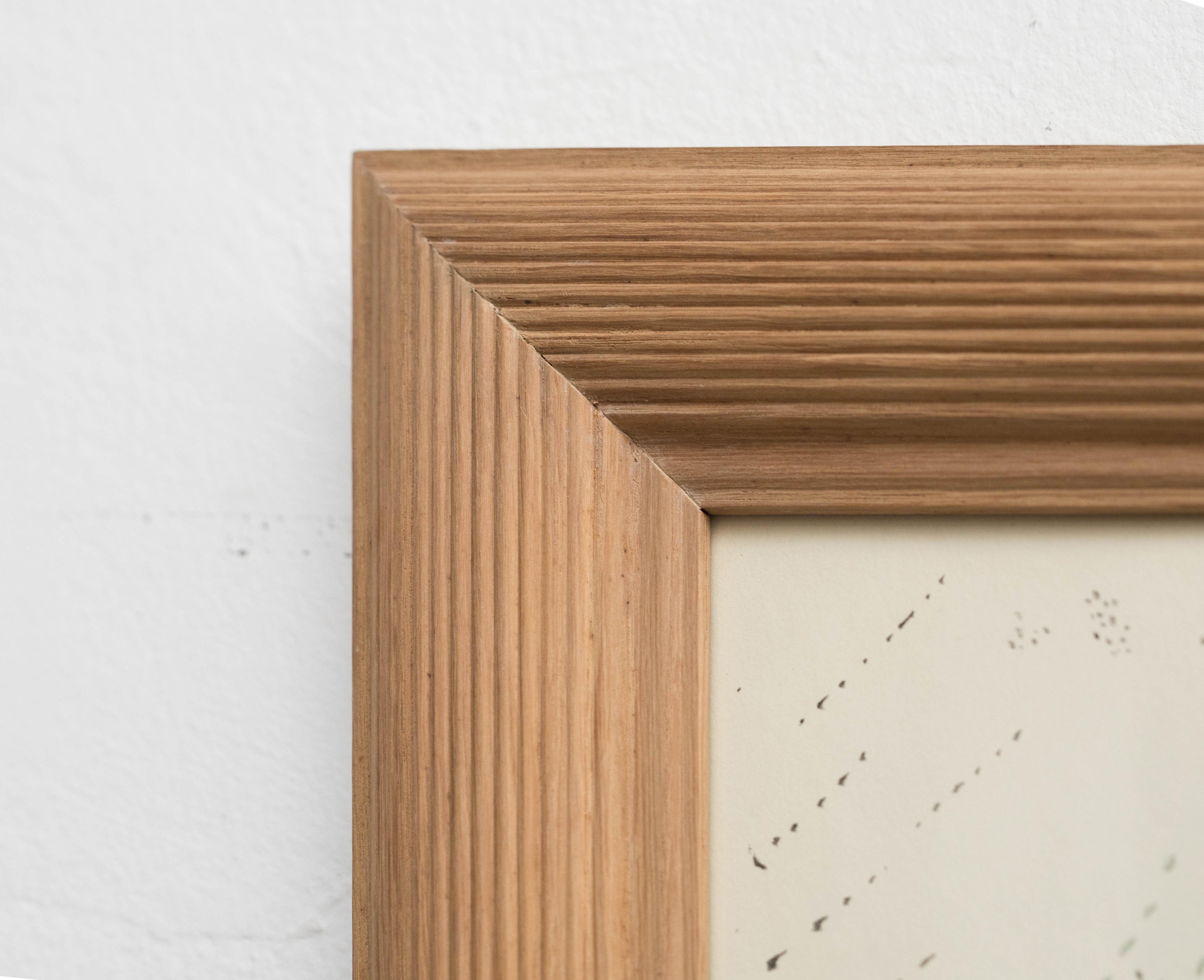 Dora Maar Pointillist Surrealist Landscape Double Drawing Framed For Sale 1