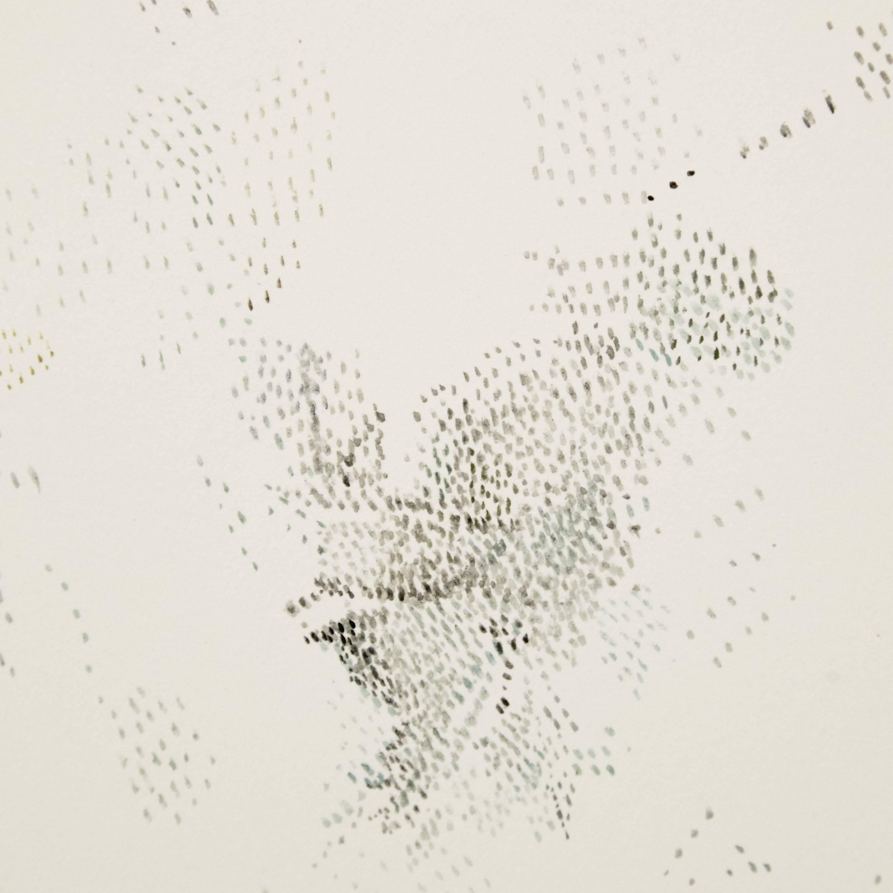 Mid-Century Modern Dora Maar Pontillist Abstract Drawing on Paper