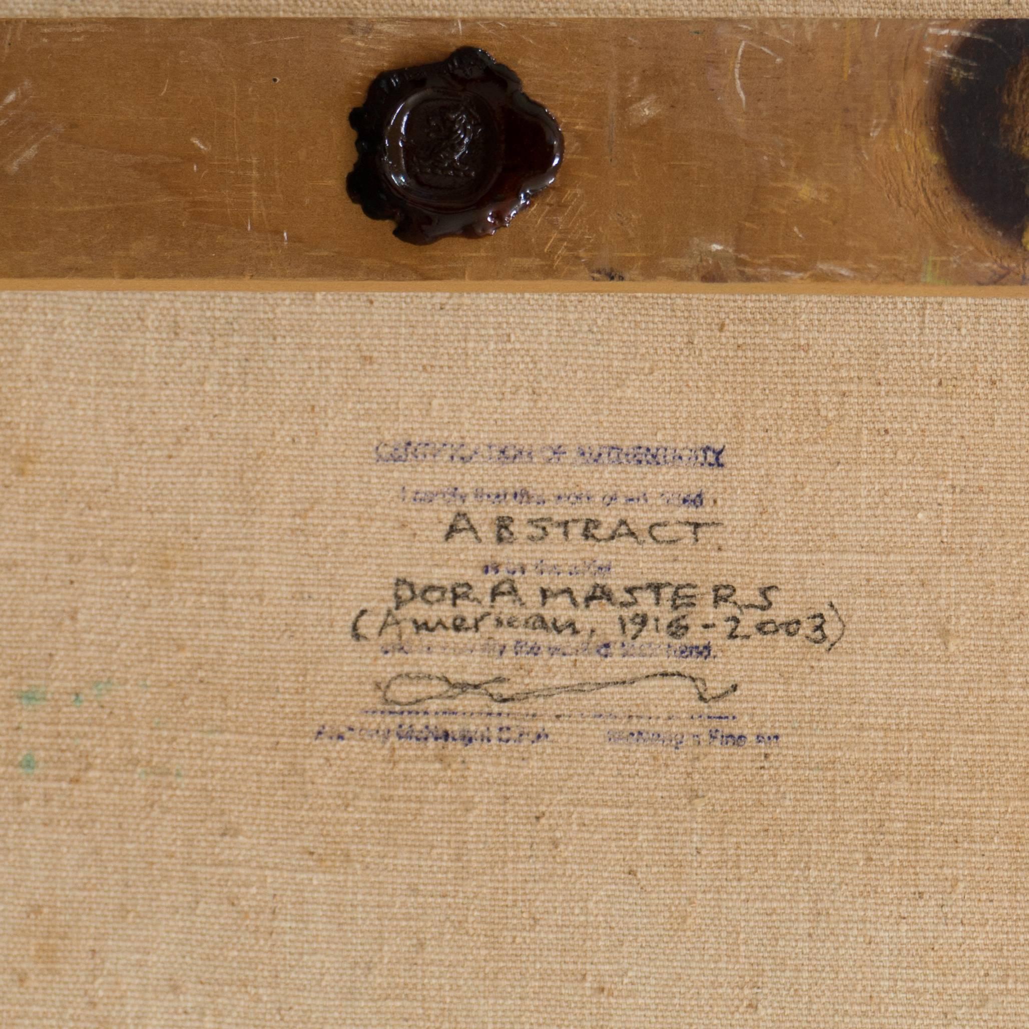 'Abstract in Ochre, Rust and Jade', Mid-century Modernist American Woman Artist For Sale 5