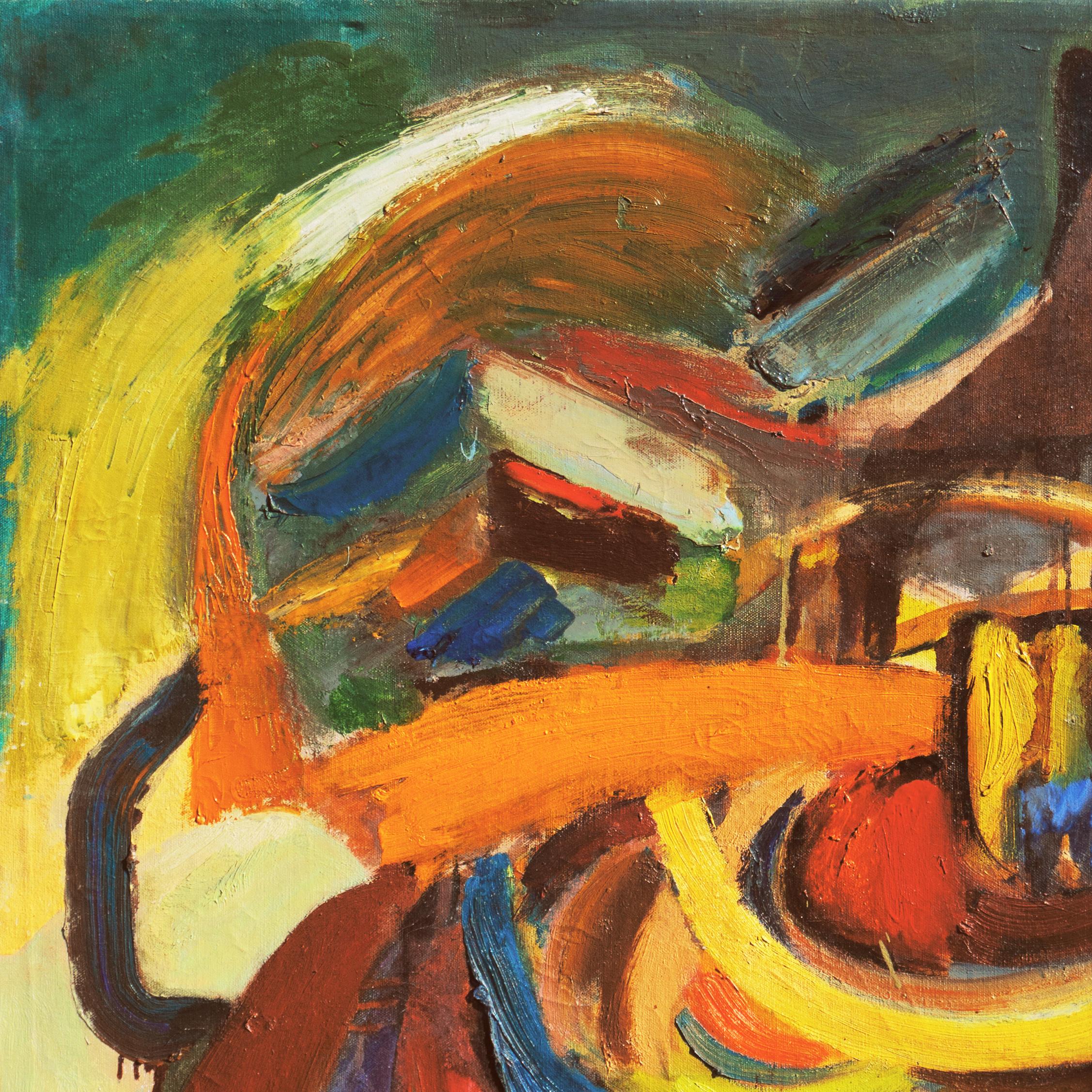 „Organisch Abstrakt“, Künstlerin aus den 1950er Jahren, San Francisco Bay Area Abstraktion (Braun), Abstract Painting, von Dora Masters