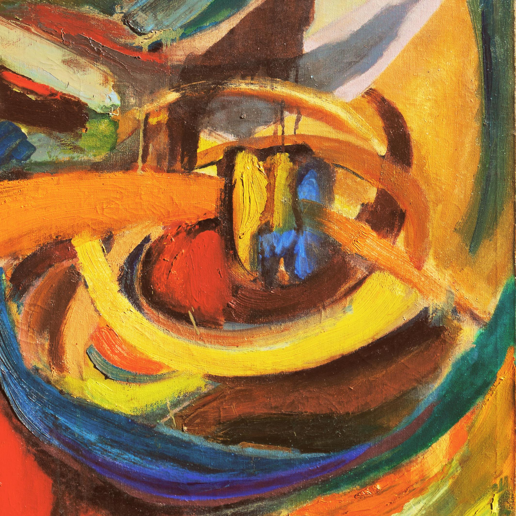 Peint par Dora Masters (américaine, 1913-2003) et réalisé vers 1960. La certification d'authenticité est apposée au verso. 

Dora Masters a exposé largement et avec succès tout au long des années 1950 et 1960, notamment à la San Francisco Art