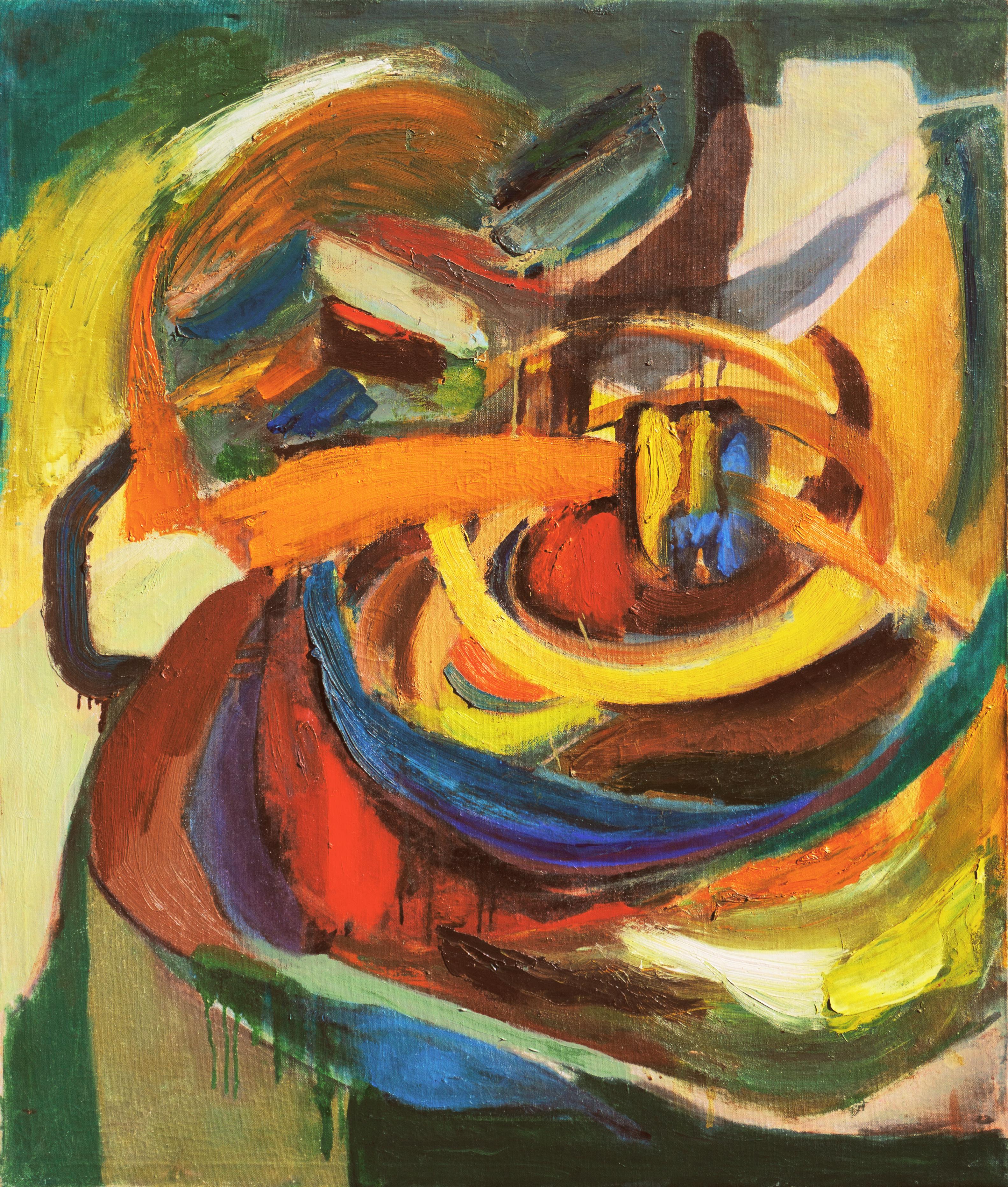 Dora Masters Abstract Painting – „Organisch Abstrakt“, Künstlerin aus den 1950er Jahren, San Francisco Bay Area Abstraktion