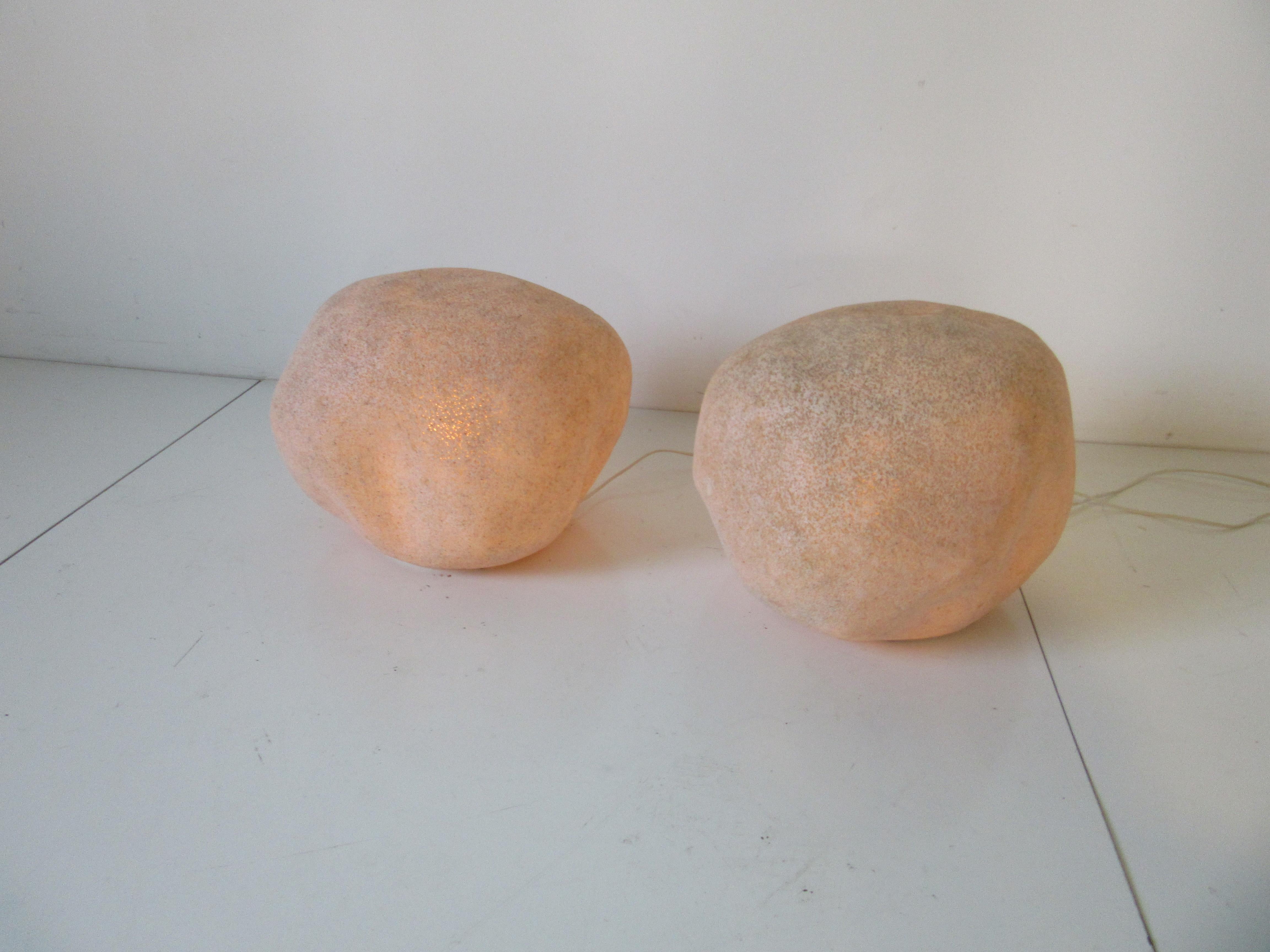 Dora Rock Lamps in the Style of Andre Cazenave, 1960's In Good Condition In Cincinnati, OH