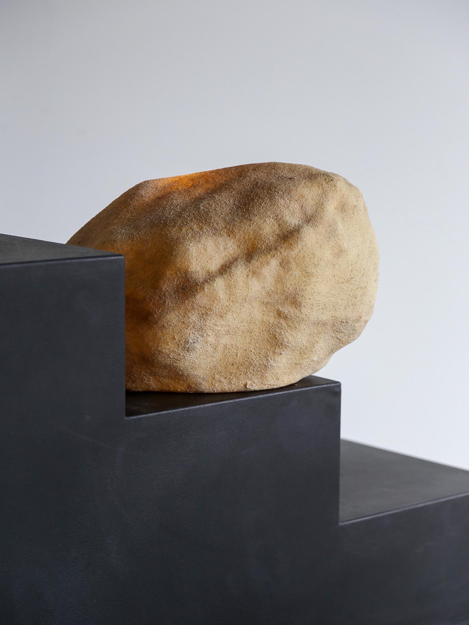 Hand-Crafted Dora Rock Table Lamp by André Cazenave for Atelier A in Marble Powder & Resin For Sale