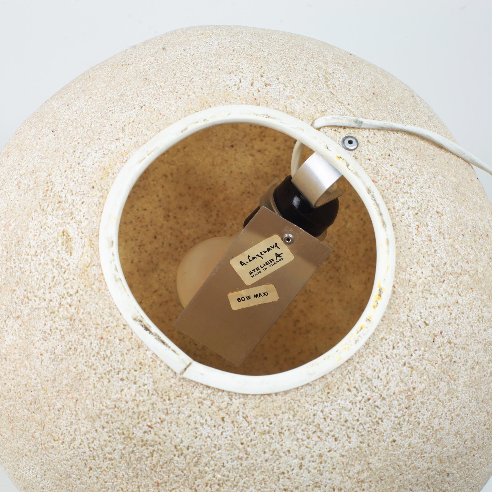 Dora Stone Lamp by André Cazenave for Atelier A, France, 1960s 4