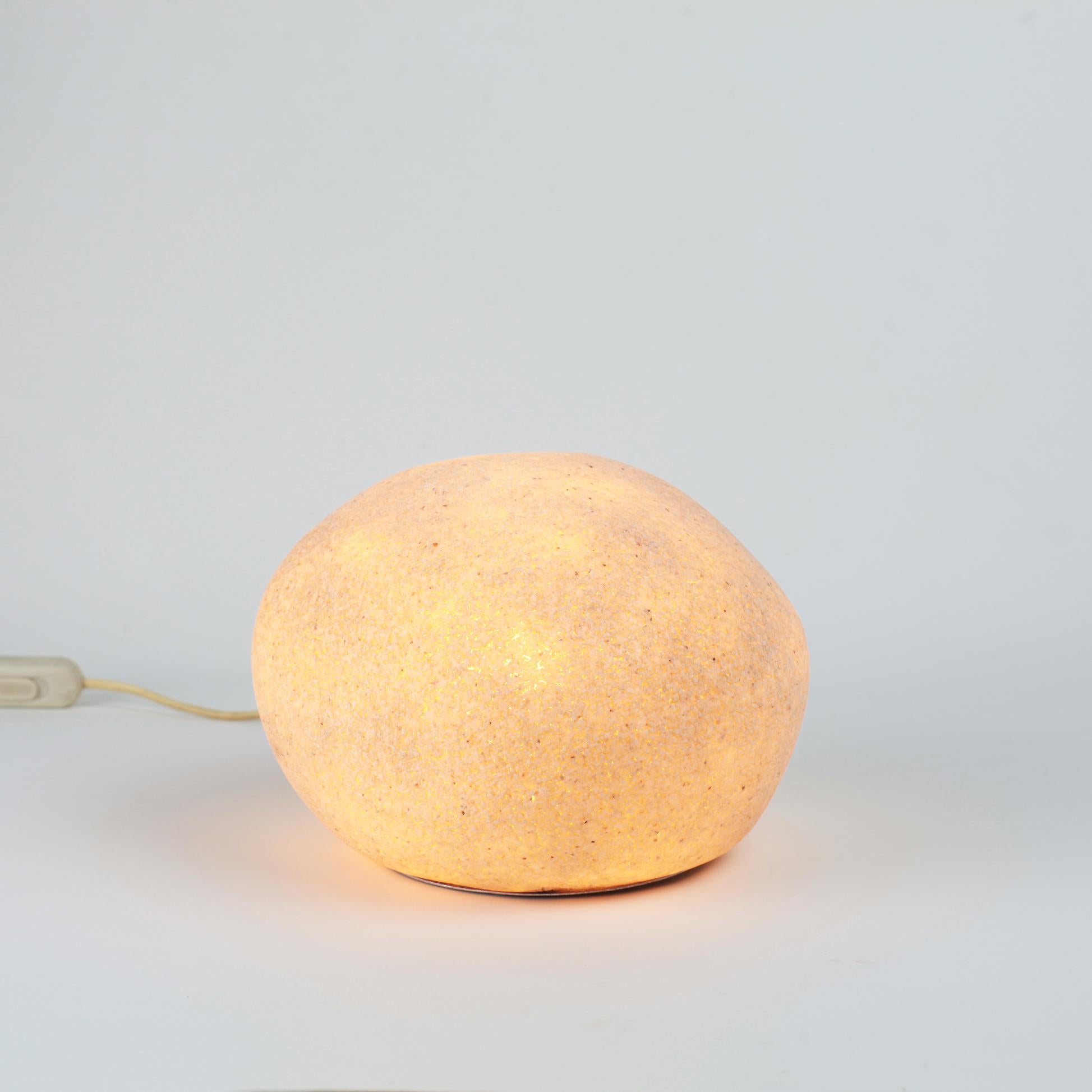 Mid-Century Modern Dora Stone Lamp by André Cazenave for Atelier A, France, 1960s