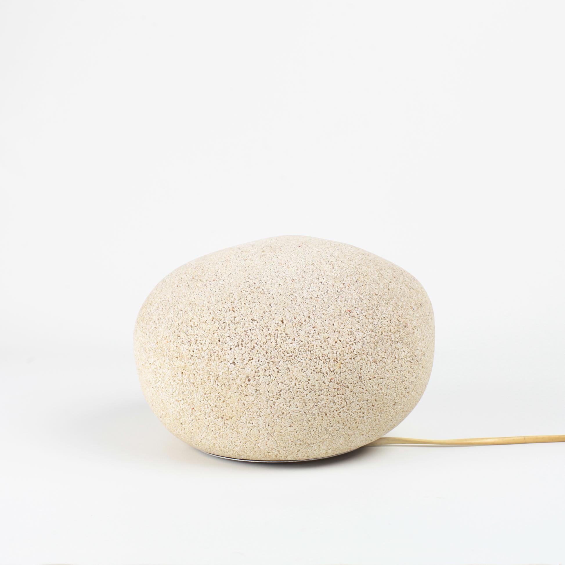 French Dora Stone Lamp by André Cazenave for Atelier A, France, 1960s