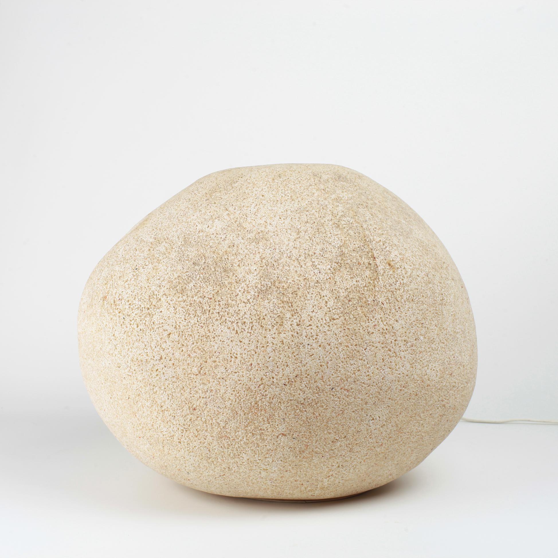 Polyester Dora Stone Lamp by André Cazenave for Atelier A, France, 1960s