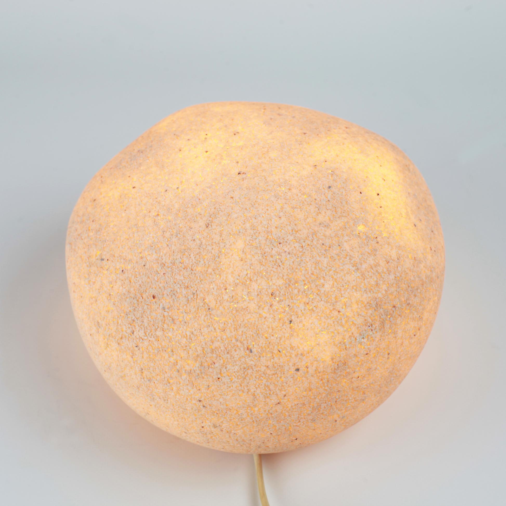 Polyester Dora Stone Lamp by André Cazenave for Atelier A, France, 1960s
